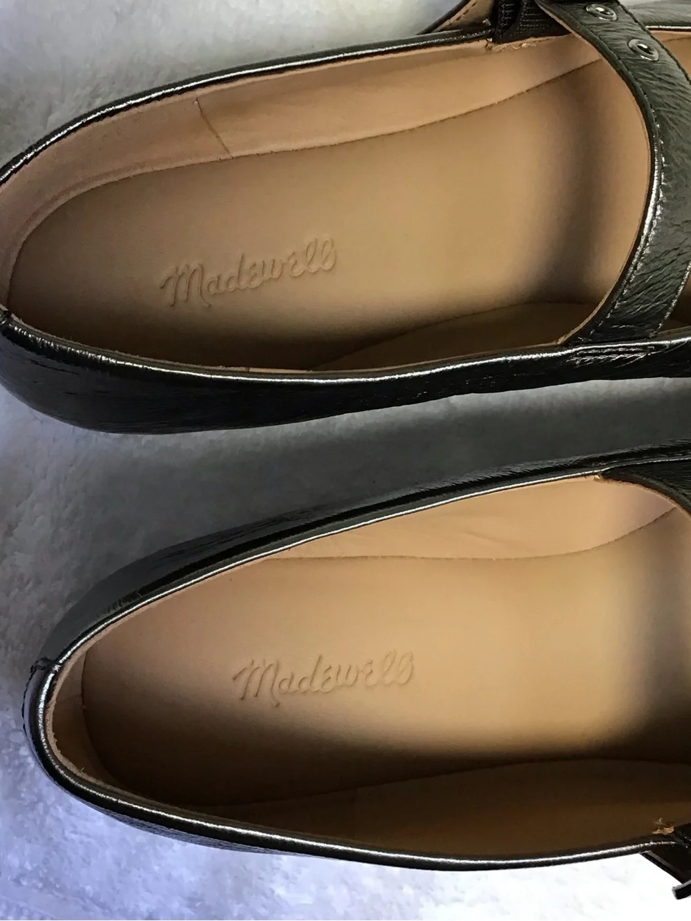 Madewell Metallic Olive Mary Jane Grommet Flats with Buckle Sz 9 - Picture 6 of 9